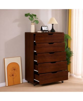 Rolling 5-Drawer Dresser, Mobile Storage Cabinet
