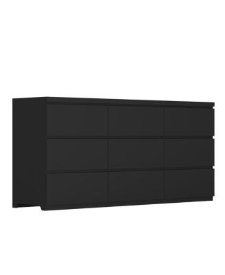 Modern 9-Drawer Matte Dresser