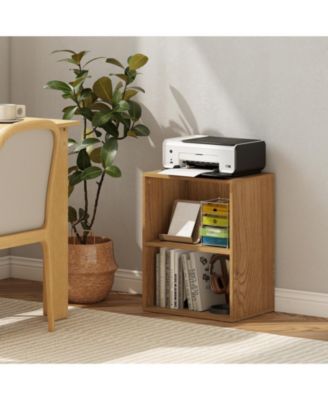 2-Cube Bookcase Floor Standing Open Bookshelf with 5-Position Adjustable Shelf