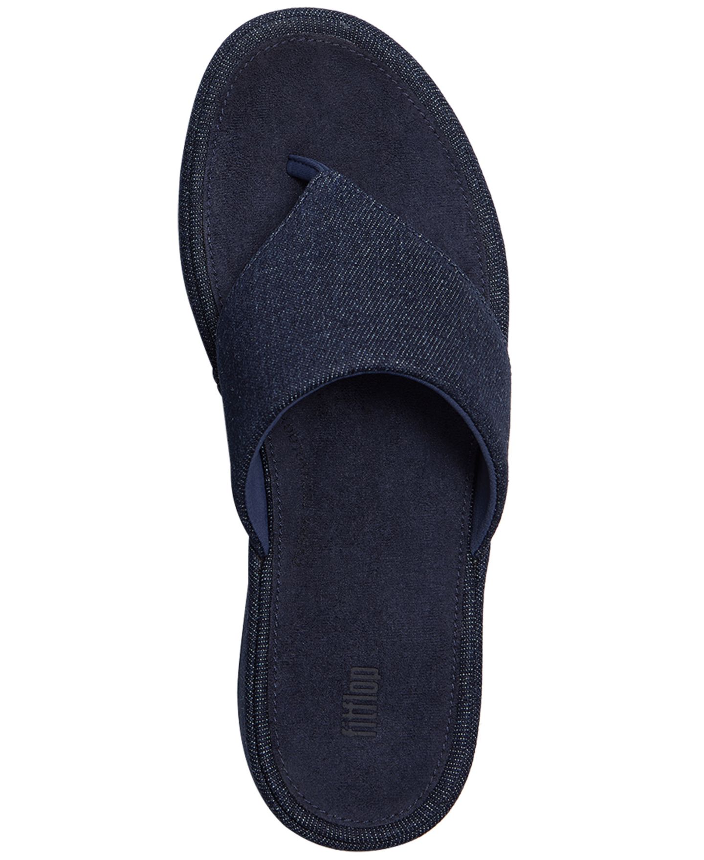 Женские сандалии FitFlop Platfforms Denim Wedge Toe-Post, цвет: Тёмный джинсовый — фото 3