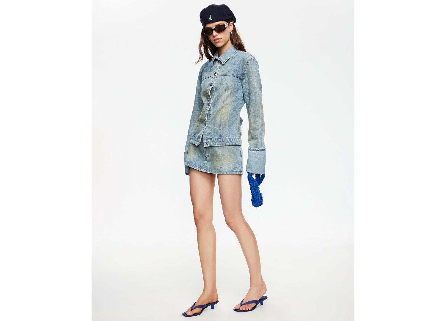 Women's The Bronx Spread Collar Button-Front Cotton Denim Jacket