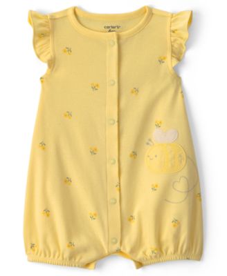 Baby Girls' Cotton Snap Up Rompers