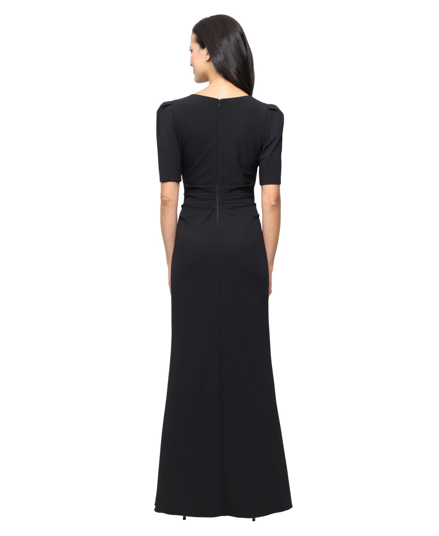 Plus Embellished V-Neck Ball Gown