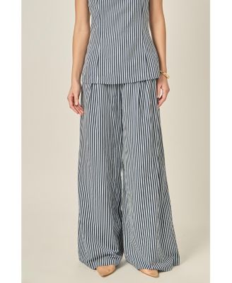 Women's Striped Wide Leg Pant