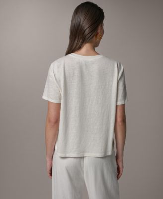 Women's Linen Jersey Striped Tee