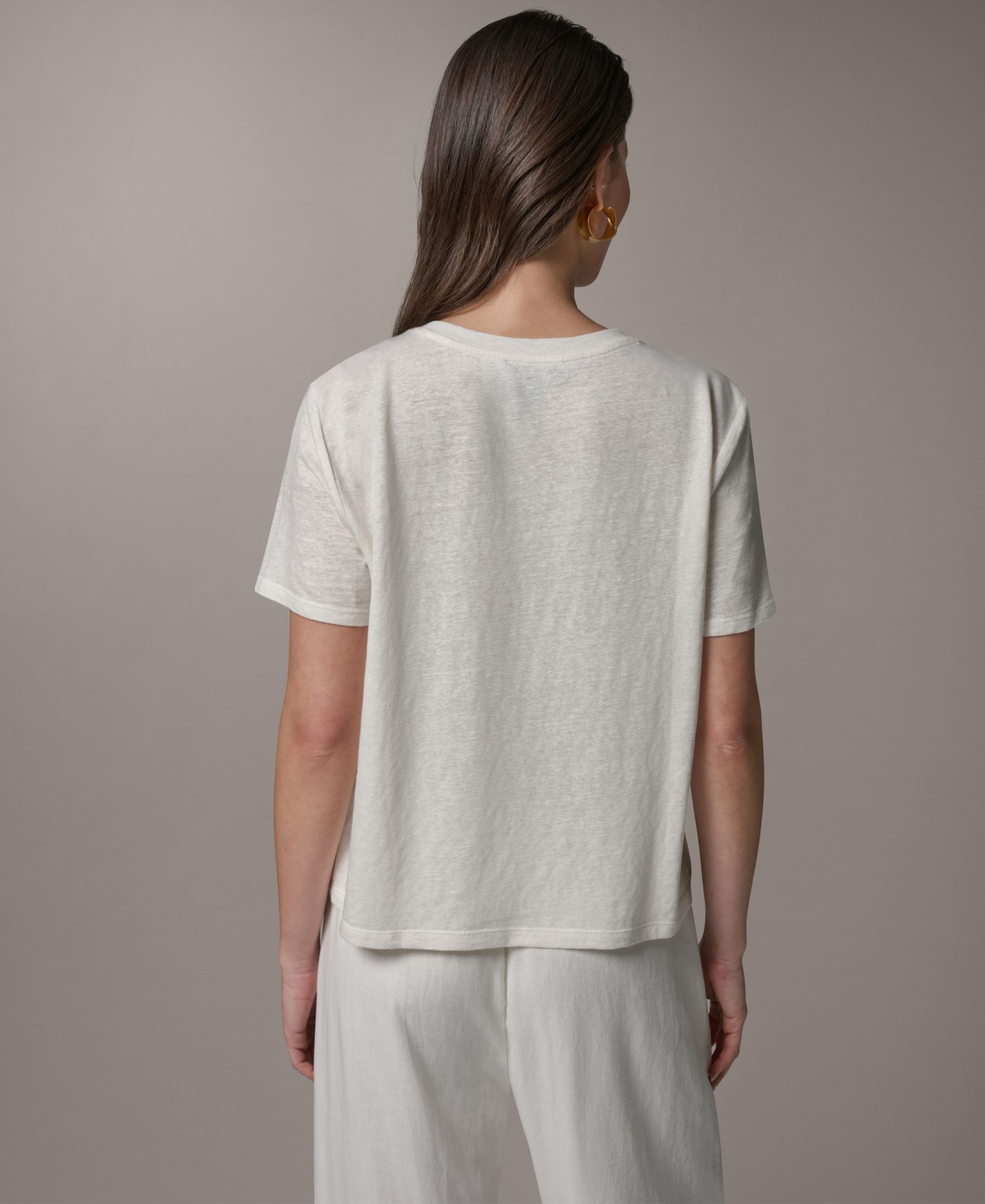 Women's Linen Jersey Striped T-Shirt
