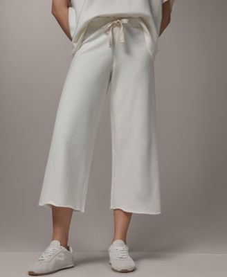 Women's Cotton French Terry Crop Pant with Drawcord