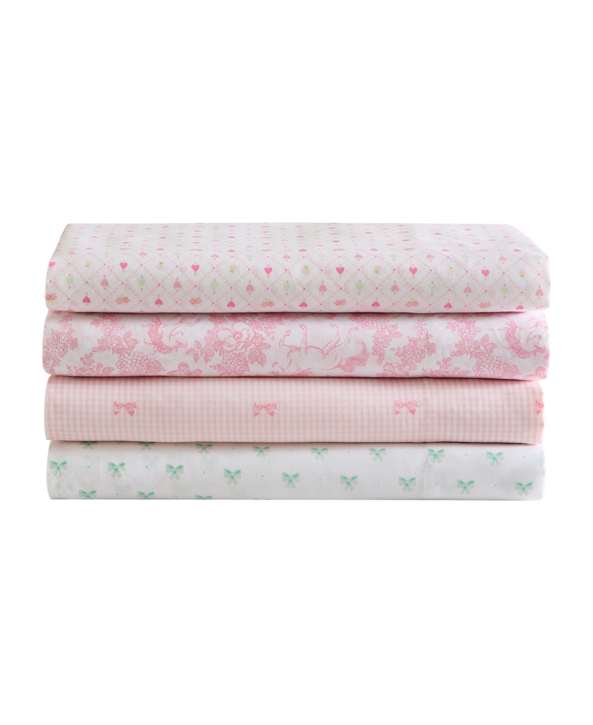 Laura Ashley Lovely Bows Microfiber -Pc. Sheet Set