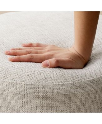 360 Swivel Upholstered Ottoman Footstool, Round Accent Stool