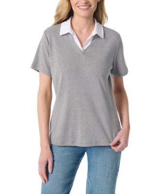 Women's Polo Twofer Top