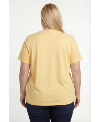 Women's Plus Size Perfect Short-Sleeve V-Neck Tunic Top