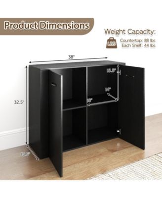 38" Buffet Modern Sideboard Cabinet with Storage