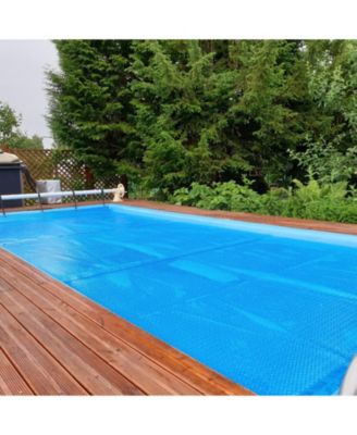 Rectangle Solar Pool Blanket 40 x 20 ft, 12-MIL Heat Retaining Cover with Carrying Bag