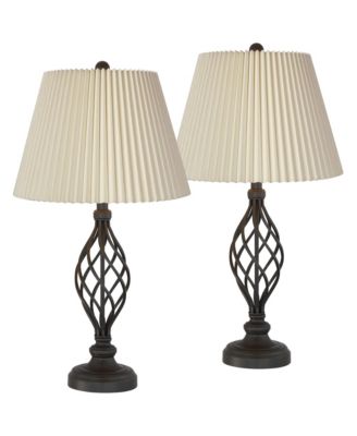 Annie Modern Industrial Table Lamps 28" Tall Set of 2