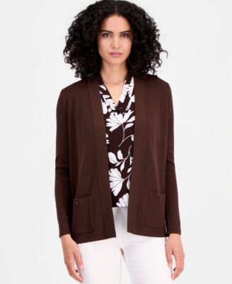 Women's Fine Rib Open-Front Malibu Cardigan