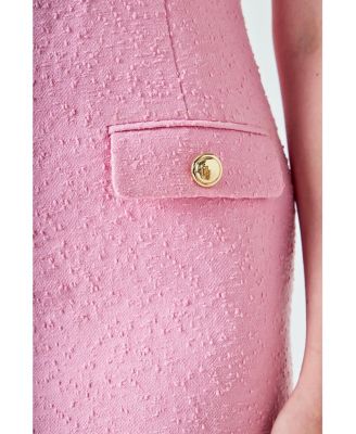 Women's Tweed Cap Sleeve Mini Dress