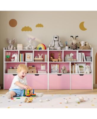 Toy Storage Organizer Bookshelf, 5 Storage Cubbies and 2 Drawers, Kids Toy Chest for Bedroom, Playroom