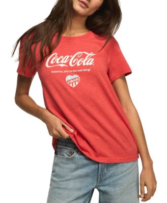 Women's Coca Cola America Heart Classic Crewneck Graphic T-Shirt