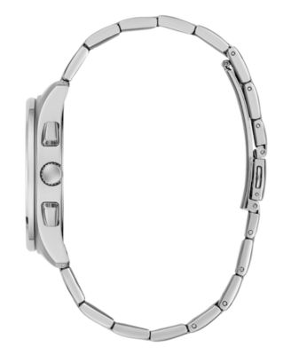 Men's Silver-Tone Stainles Steel Multi-Function Watch, 40mm