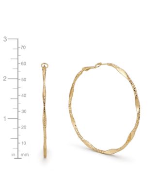 18K Gold Plated or Silver Plated Hoop Earring