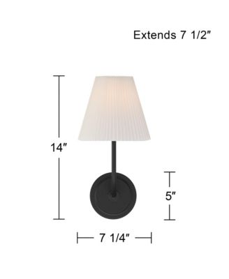 Possini Euro Nina 14" High Matte Black Wall Sconce