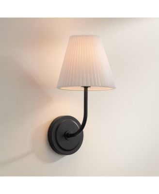 Possini Euro Nina 14" High Matte Black Wall Sconce Set of 2
