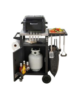  Outdoor Grill Cart Storage and Wheels