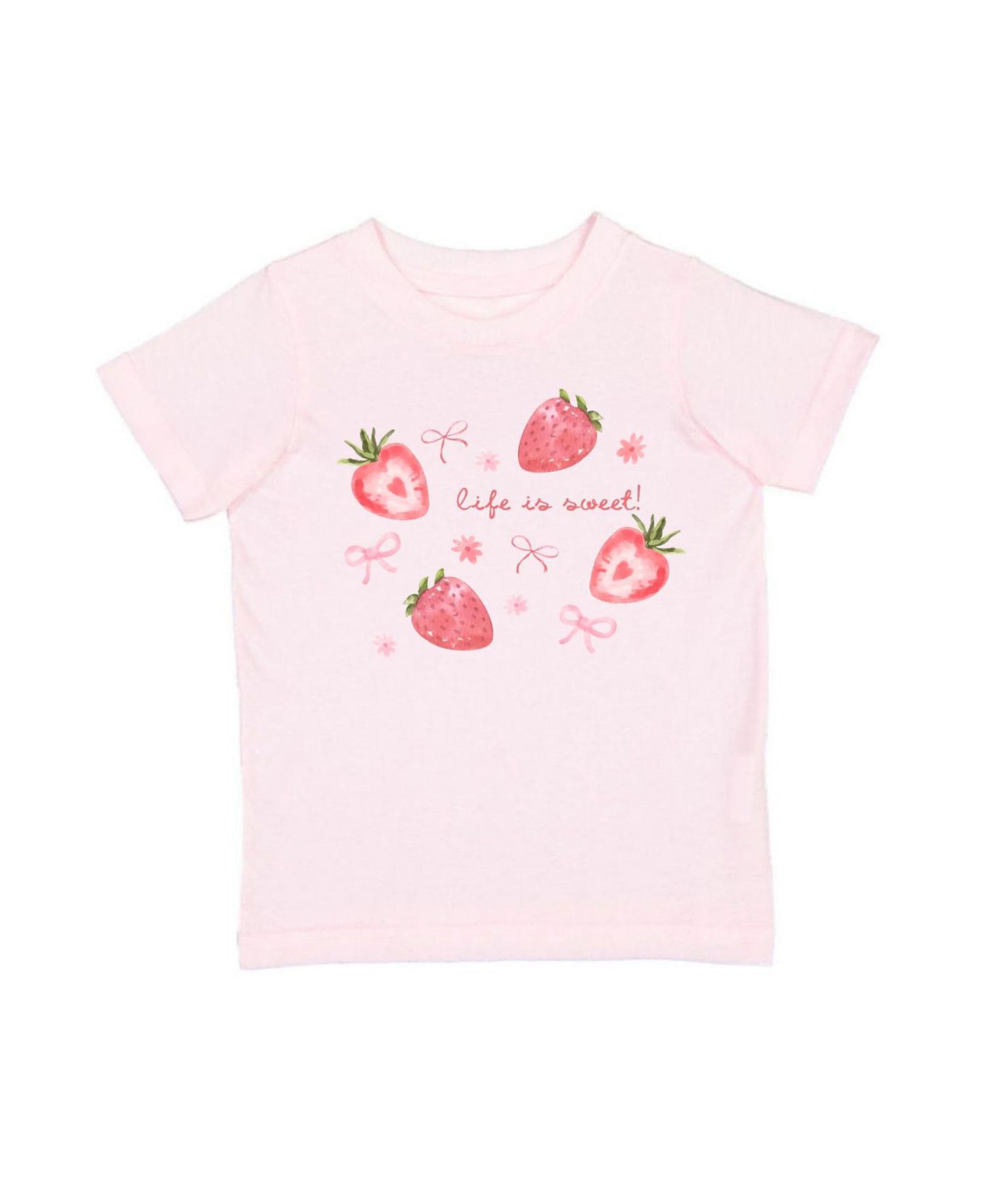 Toddler Girls Life Is Sweet Strawberry Short Sleeve T-Shirt