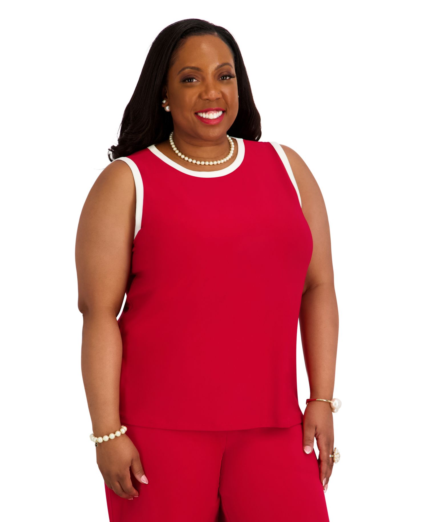 Women's Crewneck Sleeveless Blouse