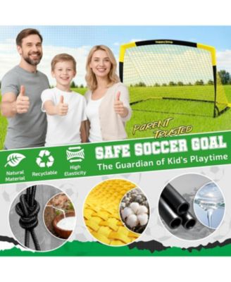 7x5 FT and 5x3.6 FT Portable Soccer Goal for Youth Players Ages 6-14, Large-Frame Design Built for Long-Term Development, Easy Setup