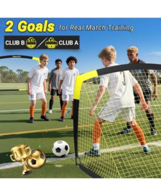 7x5 FT and 5x3.6 FT Portable Soccer Goal for Youth Players Ages 6-14, Large-Frame Design Built for Long-Term Development, Easy Setup