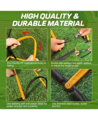 Agility Ladder 12 Rung 20 FT Speed Training Ladder Drill Sports Workout Equipment for Football Soccer Footwork Exercise