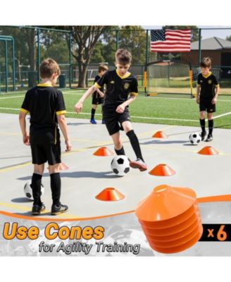 Soccer Goal 7'x5', 6.6 x3.3', 5'x3.6', 4'x3', 3'x2.2' Soccer Net for Kids Backyard