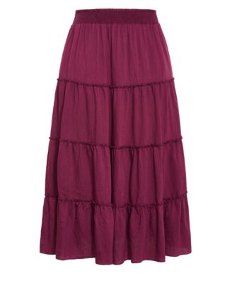 Women's Boho Tiered Maxi Skirt