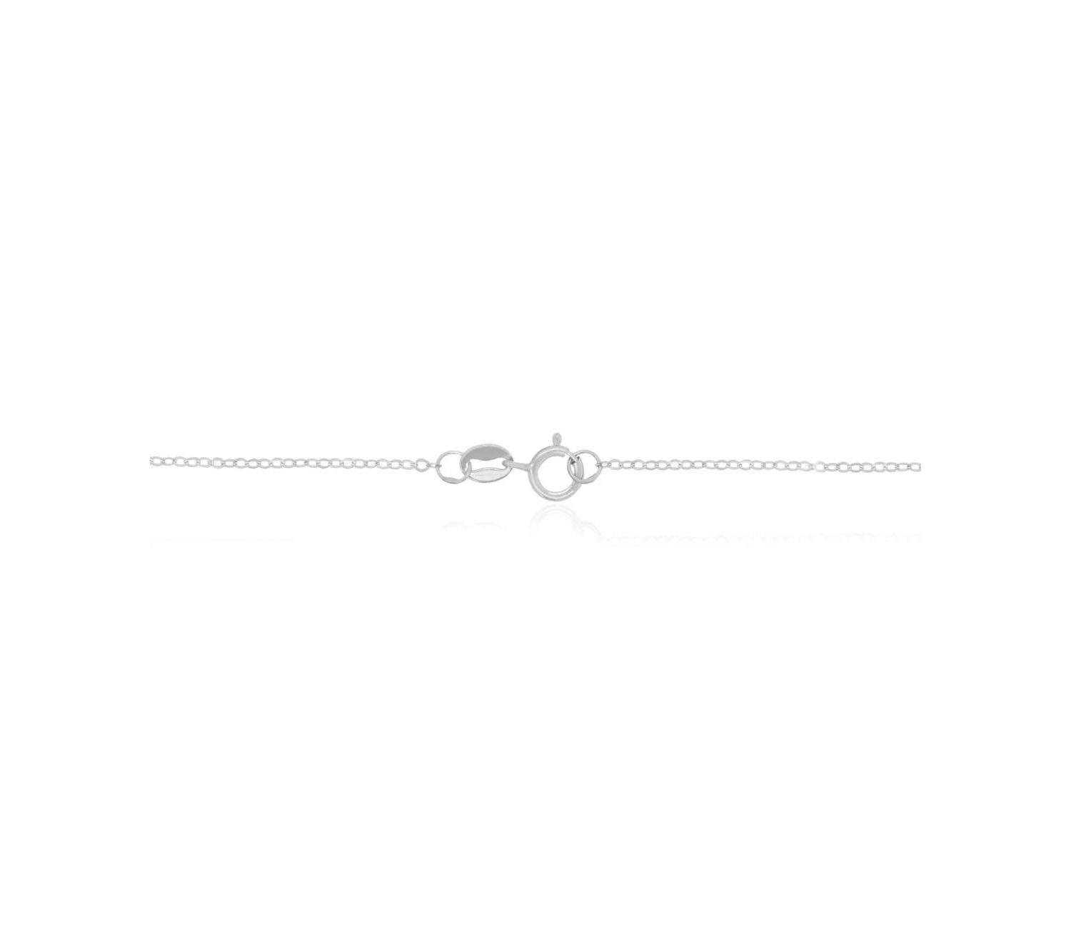 Fluted Single Clover Necklace Sterling Silver