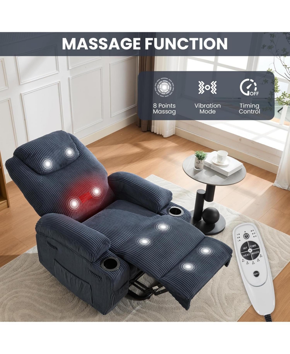 gaomon Electric Power Lift Recliner Chair for Elderly, Power Lift Reclining Sofa Chairs for Adults,Living Room Chair with Massage & Heat