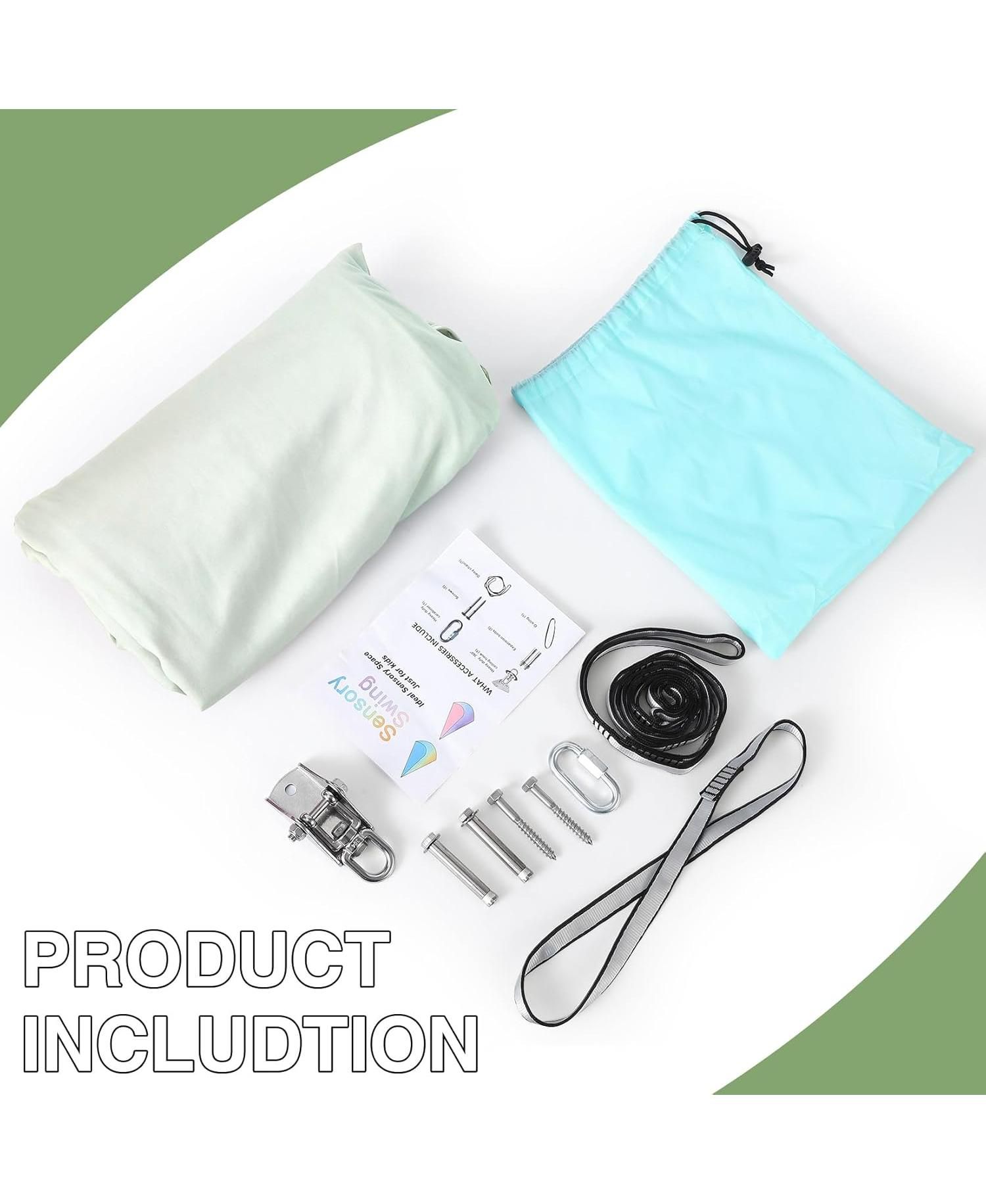 Sensory Swing Dual-Layer Therapy Swing for Autism, ADHD and Sensory Needs, Calming Hug Effect, 360degree(s) Swivel