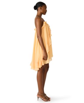 Women's Ruffled Square Neck Dress