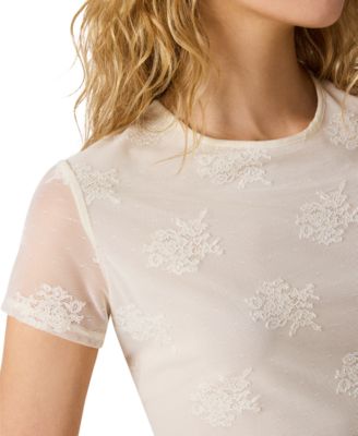 Women's Cropped Round Neck Top