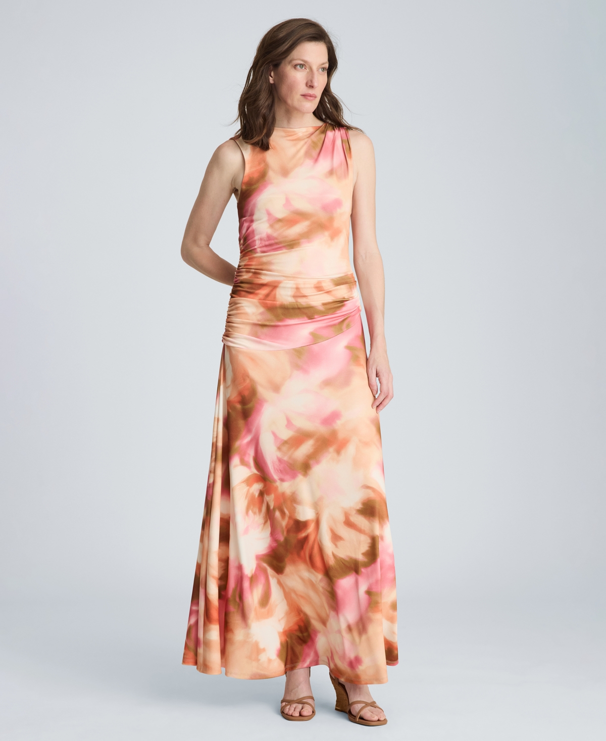 Kenneth Cole Women's Printed Sleeveless Maxi Dress