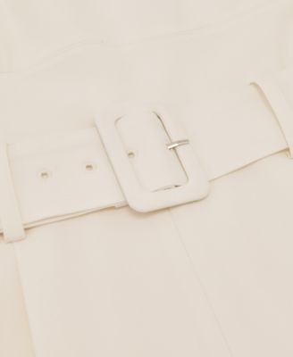 Women's Sheer-Panel Wide-Leg Belted Jumpsuit