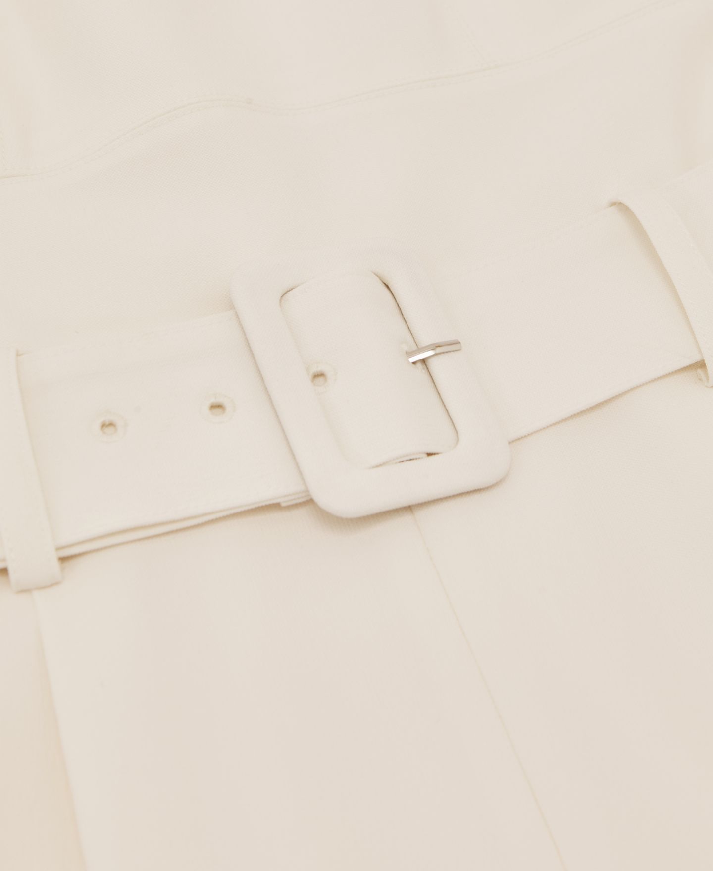 Женский комбинезон REISS Alba Sheer-Panel Wide-Leg Belted Jumpsuit, цвет: Слоновая кость — фото 4