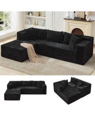 Modular Sectional Sofa Cloud Sectional Couch, 106" Comfy L Shaped  Couches for Living Room,Oversized Sofa Sleeper with Deep Seat