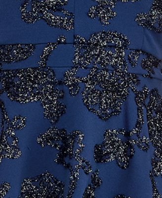 Juniors' Lace-Back Fit & Flare Dress