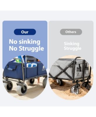 500lbs Beach Utility Carts w/ Cooler Bag & Liner Set