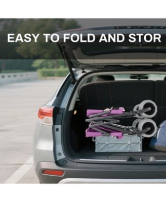 3-in-1 500lbs Convertible Folding Storage Wagon Utility Carts - Bench Seat w/ 180L Capacity, All-Terrain Wheels