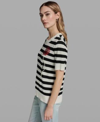 Women's Striped Crewneck Sweater
