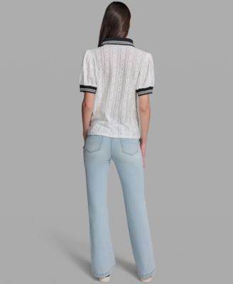 Women's Collared Short-Sleeve Top