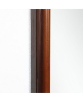 Modern 43.3" Tall Rounded Rectangle Wall Mirror with Pine Wood Frame