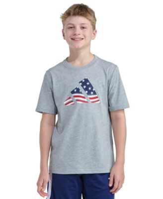 Boys' 8-20 Short-Sleeve USA Flag Logo T-Shirt